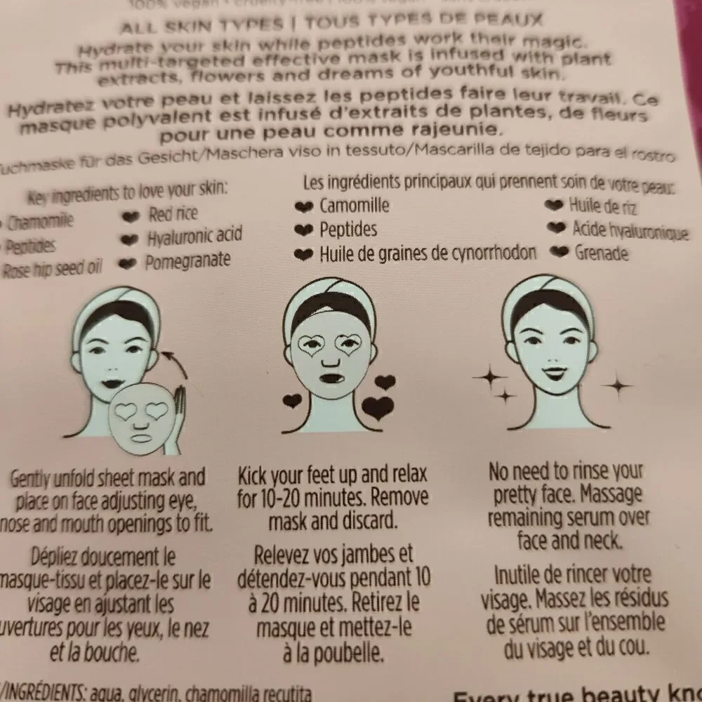 Pacifica Sheet Face Mask Vegan Collagen Spot Masks & Disobey Time Full Face Mask